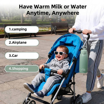 Portable Baby Bottle Warmer, 17oz Fast Heating