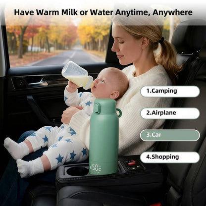 Portable Baby Bottle Warmer, 17oz Fast Heating