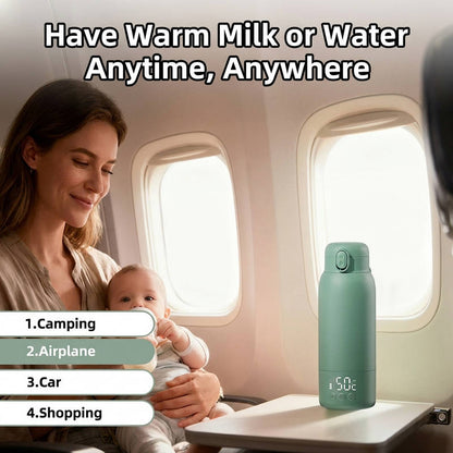 Portable Baby Bottle Warmer, 17oz Fast Heating