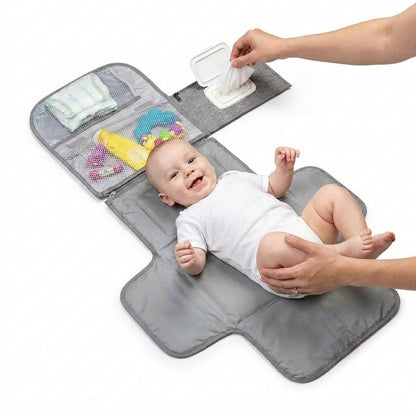 Portable Diaper Changing Pad with Wipes Pocket