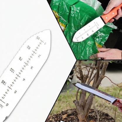 Garden Knife Weeding Tool with Leather Sheath