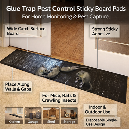 Sticky Pest Control Boards, Waterproof Base, 10 Pack