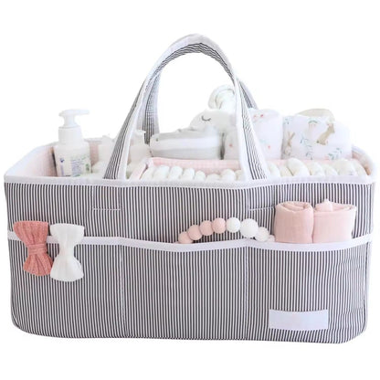 Large Baby Diaper Caddy Organizer Tote Bag