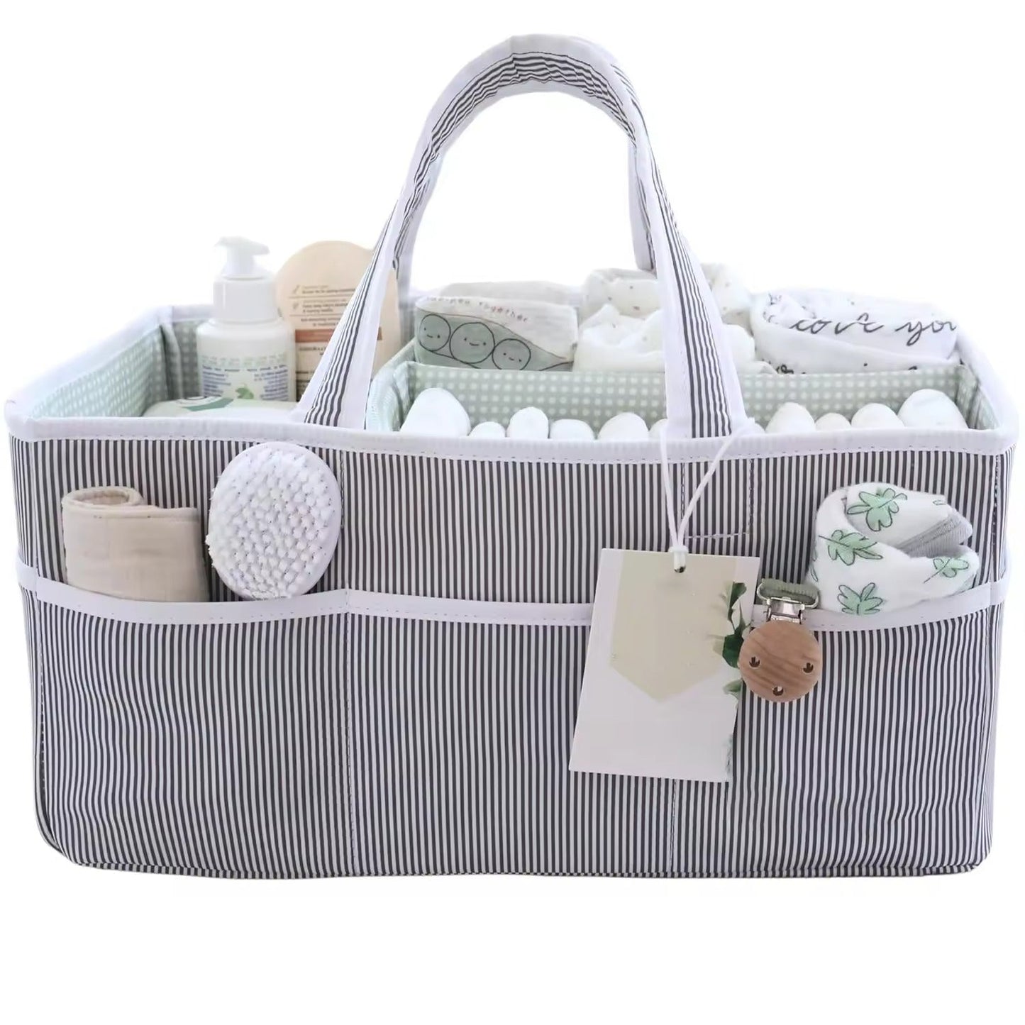 Large Baby Diaper Caddy Organizer Tote Bag