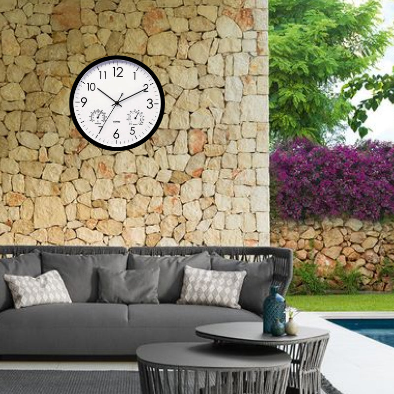 Outdoor Garden Clock with Temp and Humidity