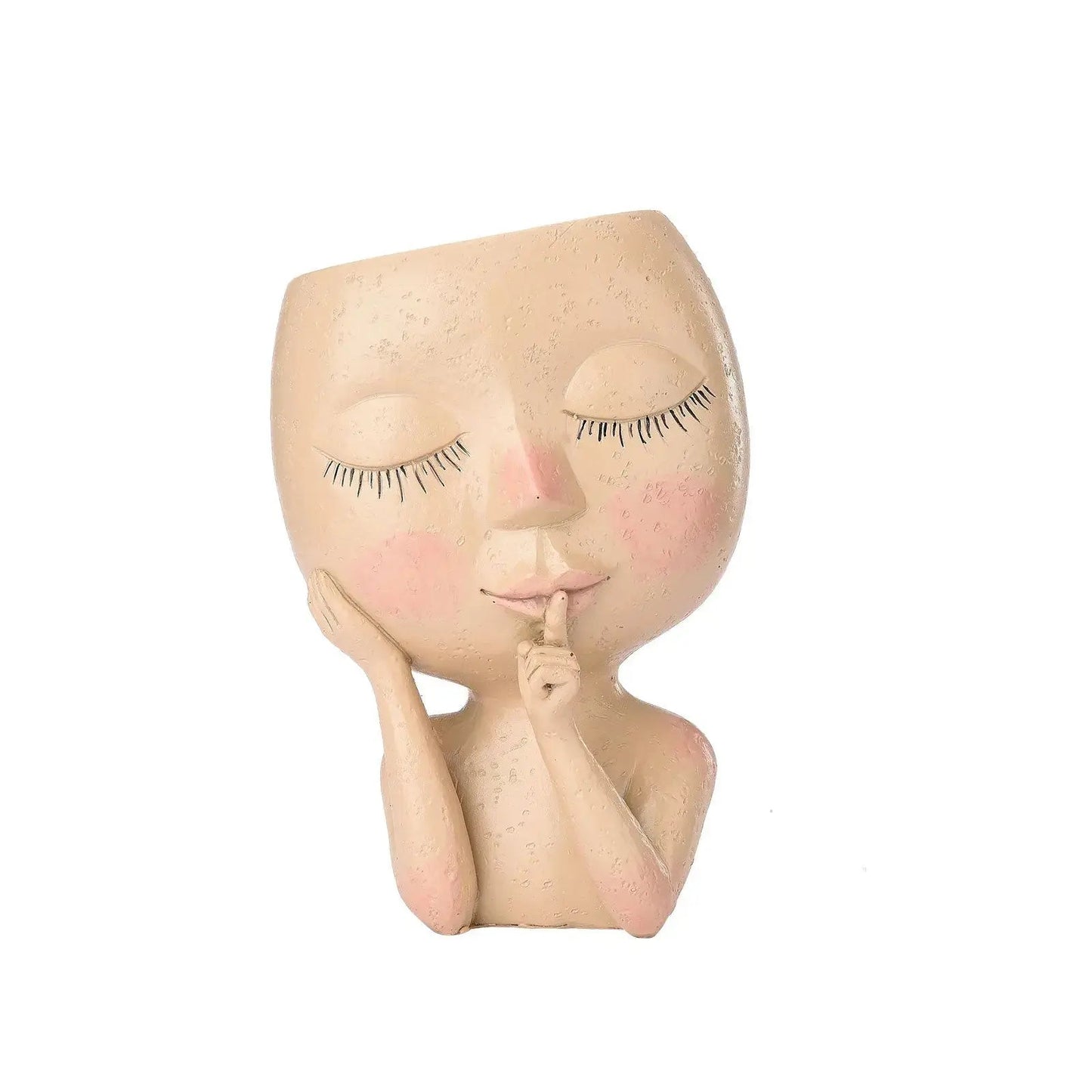 Ceramic Face Planter for Succulents & Herbs