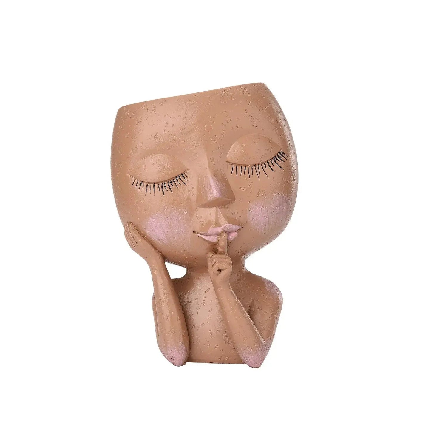 Ceramic Face Planter for Succulents & Herbs