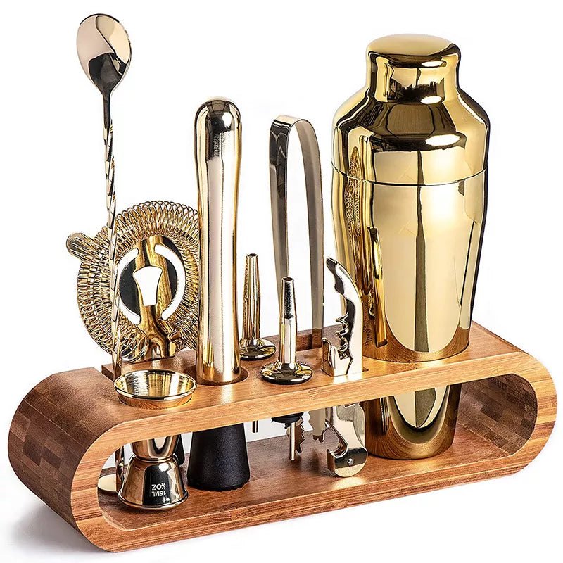 10-Piece Stainless Steel Cocktail Shaker Set