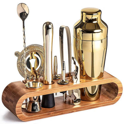 10-Piece Stainless Steel Cocktail Shaker Set