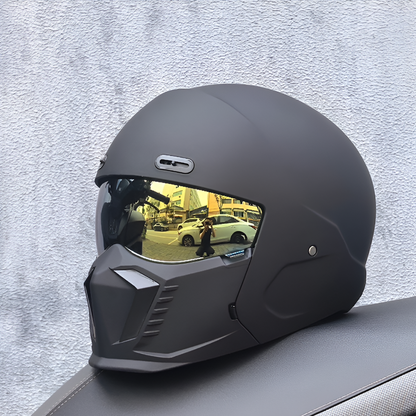 Retro Motorcycle Helmet with Anti-Fog Visor