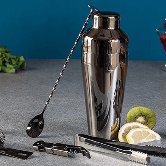10-Piece Stainless Steel Cocktail Shaker Set