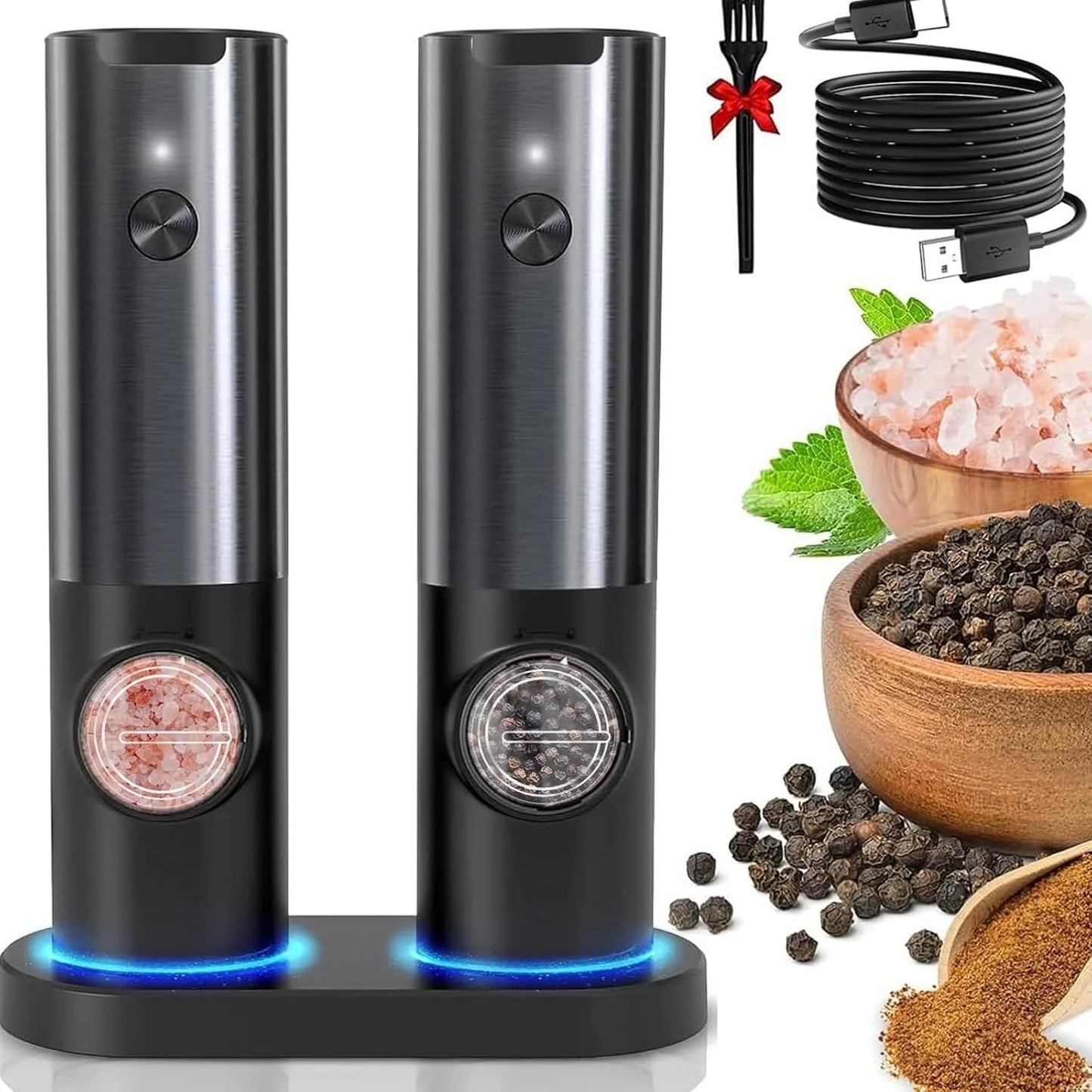 Electric Salt and Pepper Mill Grinder