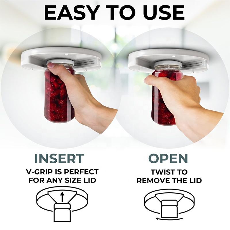 Under Cabinet Jar Opener for Multiple Sizes