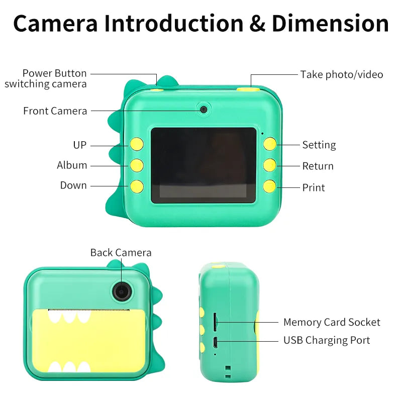Kids Instant Print HD Camera