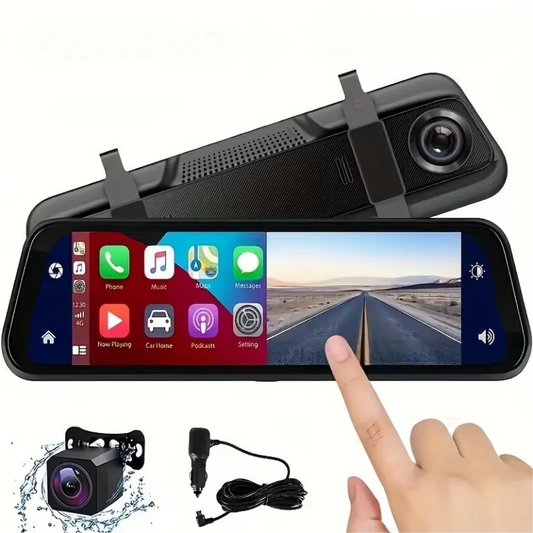 Mirror Dash Cam with GPS, 9.66in