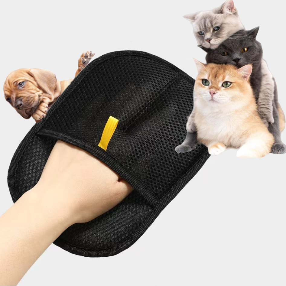 Pet Grooming Gloves, Double-Sided Pair