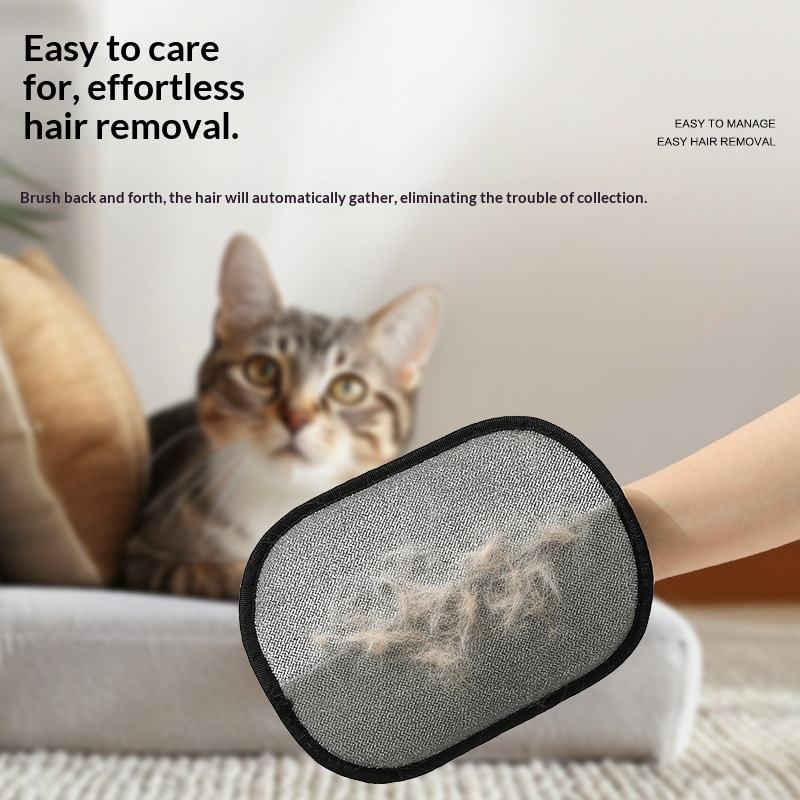 Pet Grooming Gloves, Double-Sided Pair