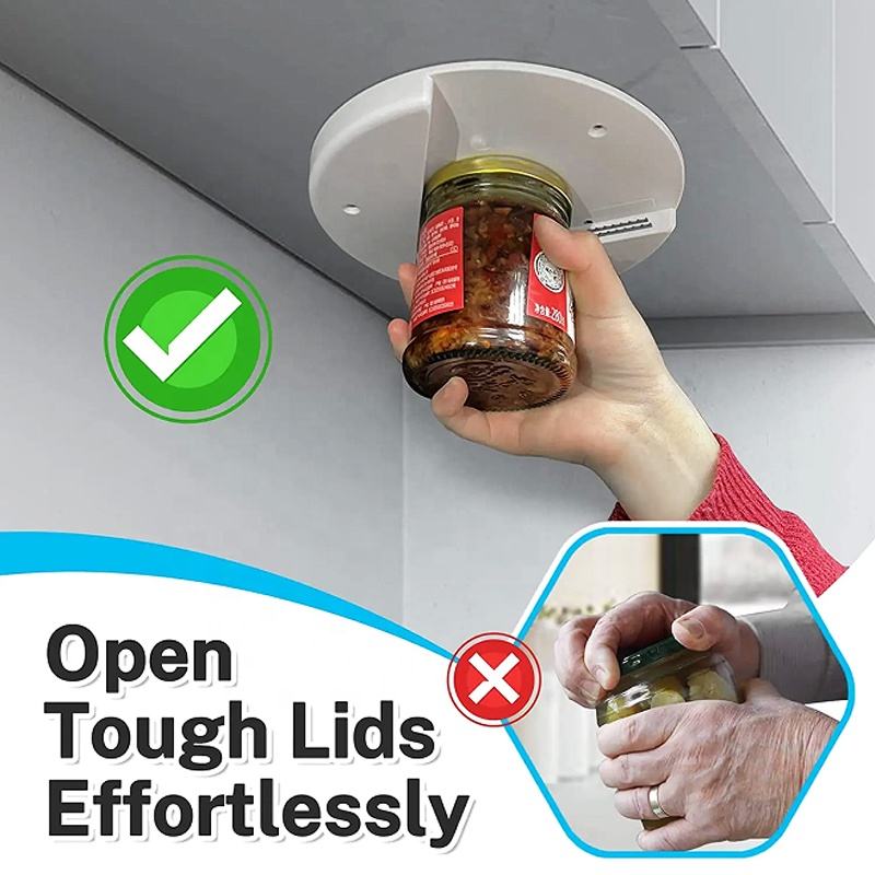 Under Cabinet Jar Opener for Multiple Sizes