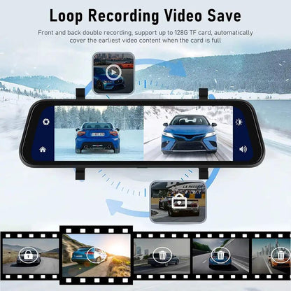 Mirror Dash Cam with GPS, 9.66in
