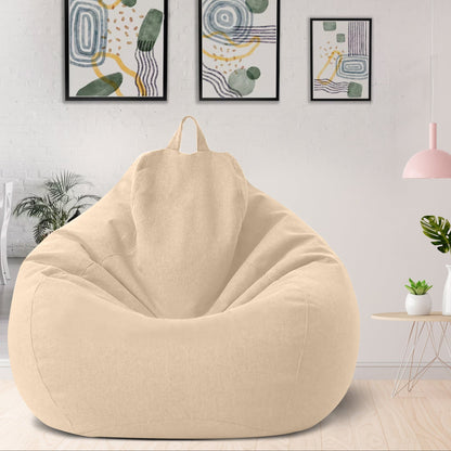 Customizable Bean Bag Cover, Washable Linen Blend