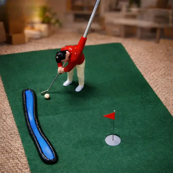Indoor Mini Golf Set with 6 Clubs, Adjustable