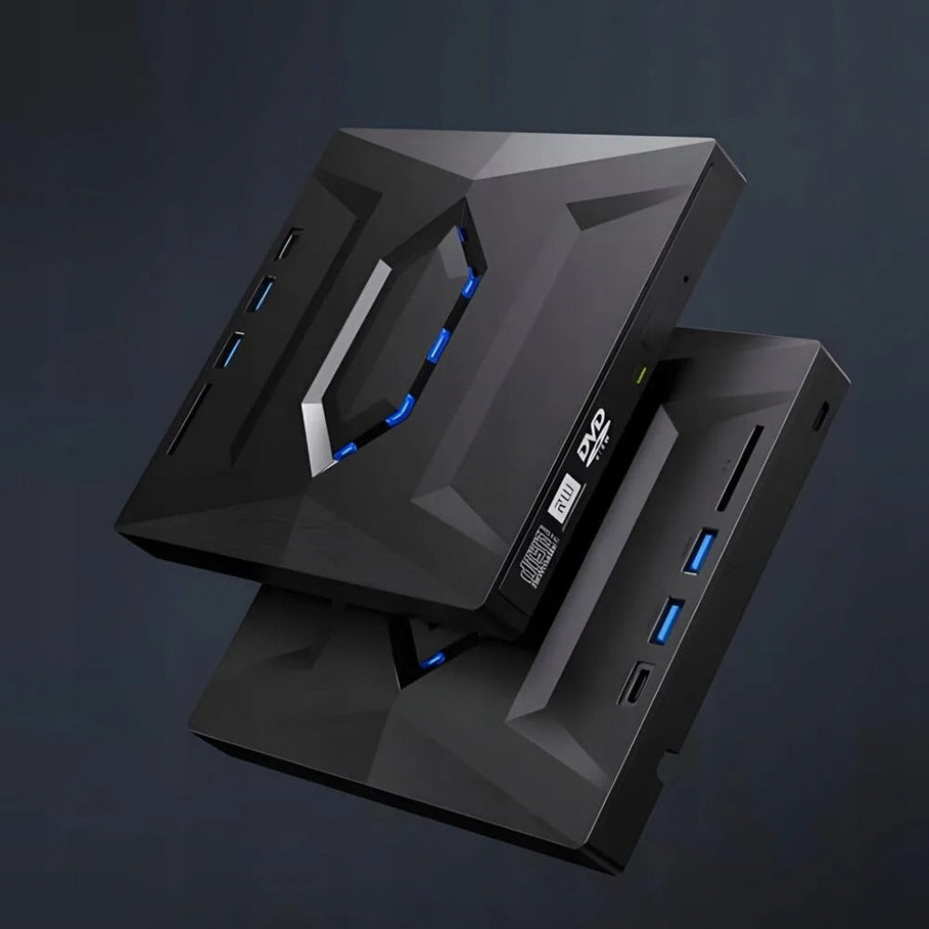 External DVD Drive with Memory Card Slot, Dual Ports