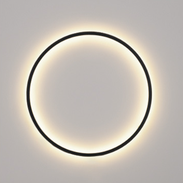 Aluminum Acrylic Circle Ring LED Wall Sconce Lamp