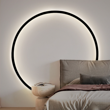 Aluminum Acrylic Circle Ring LED Wall Sconce Lamp