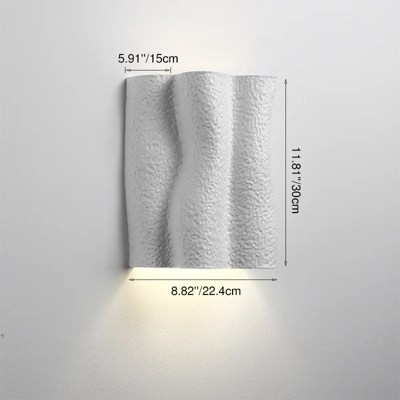 Pleated Prism Resin Hardware 2-Light Wall Sconce Lamp