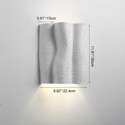Pleated Prism Resin Hardware 2-Light Wall Sconce Lamp