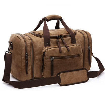 Canvas Duffel Bag with Laptop Compartment