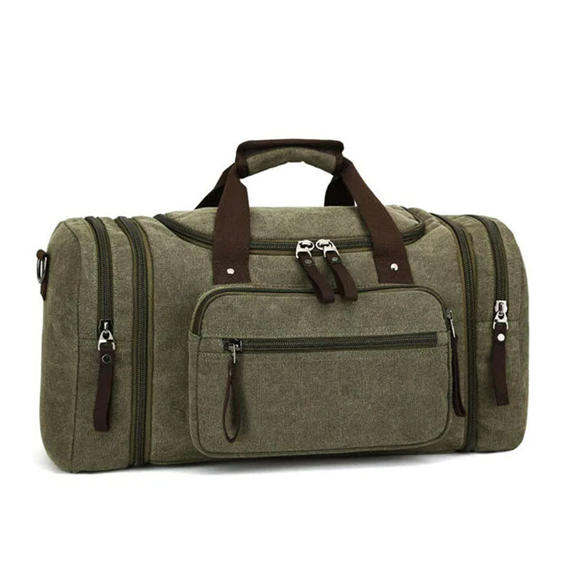 Canvas Duffel Bag with Laptop Compartment