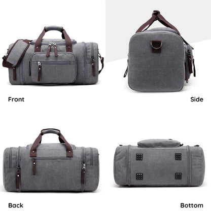 Canvas Duffel Bag with Laptop Compartment