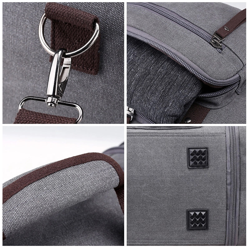 Canvas Duffel Bag with Laptop Compartment