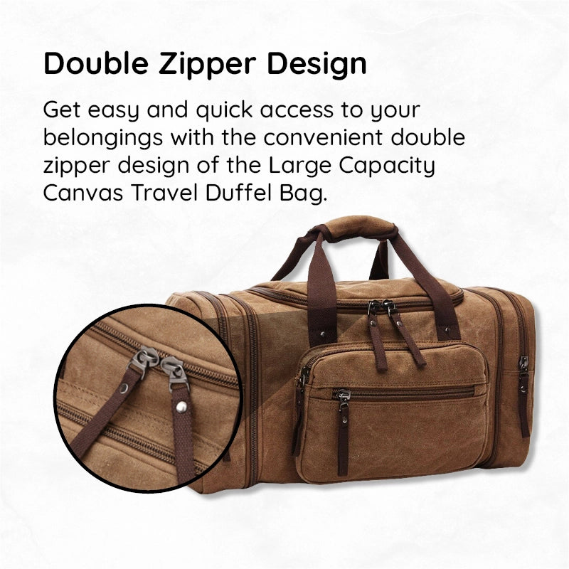 Canvas Duffel Bag with Laptop Compartment