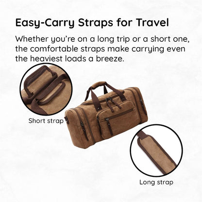Canvas Duffel Bag with Laptop Compartment