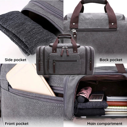 Canvas Duffel Bag with Laptop Compartment