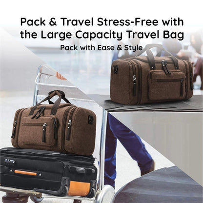 Canvas Duffel Bag with Laptop Compartment