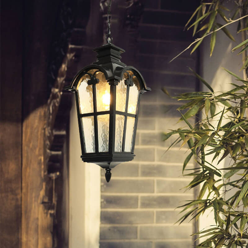 Traditional European Die-cast Aluminum Outdoor Waterproof 1-Light Pendant Light For Outdoor
