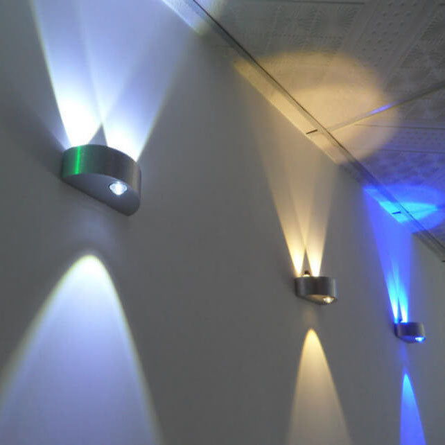 Half-Round Outdoor Indoor LED Ambient Wall Sconce Lamp
