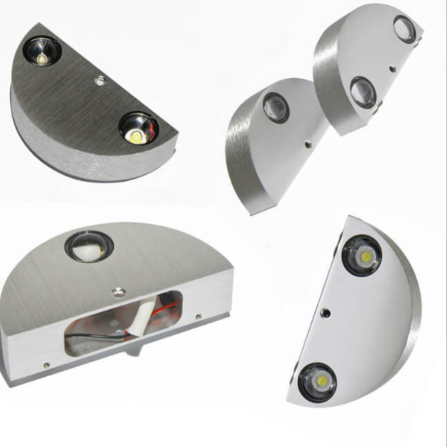 Half-Round Outdoor Indoor LED Ambient Wall Sconce Lamp