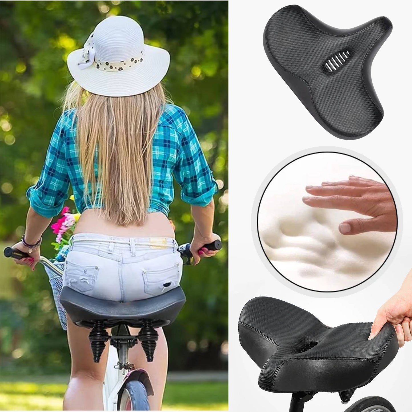 Comfortable Wide Bike Saddle Seat
