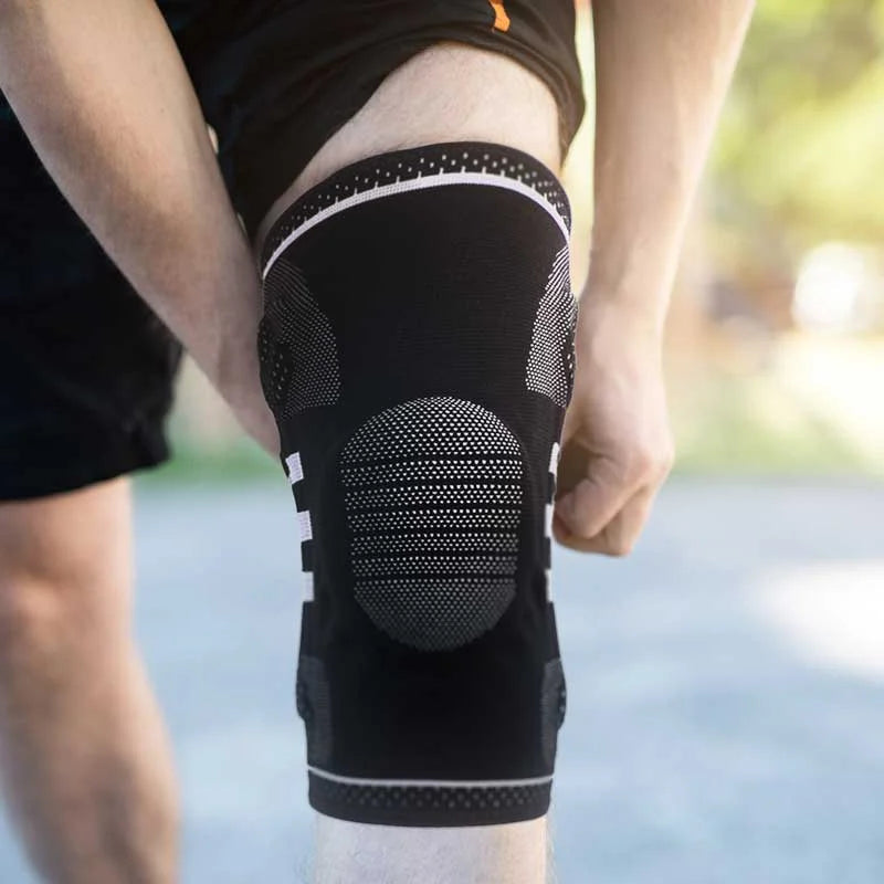 Knee Sleeve with Silicone Pad & Straps