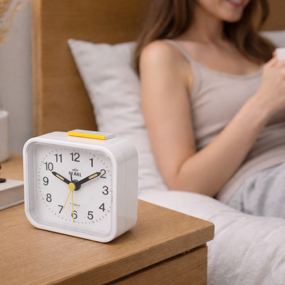 Analog Bedside Alarm Clock with Snooze