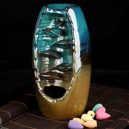 Ceramic Incense Waterfall Burner