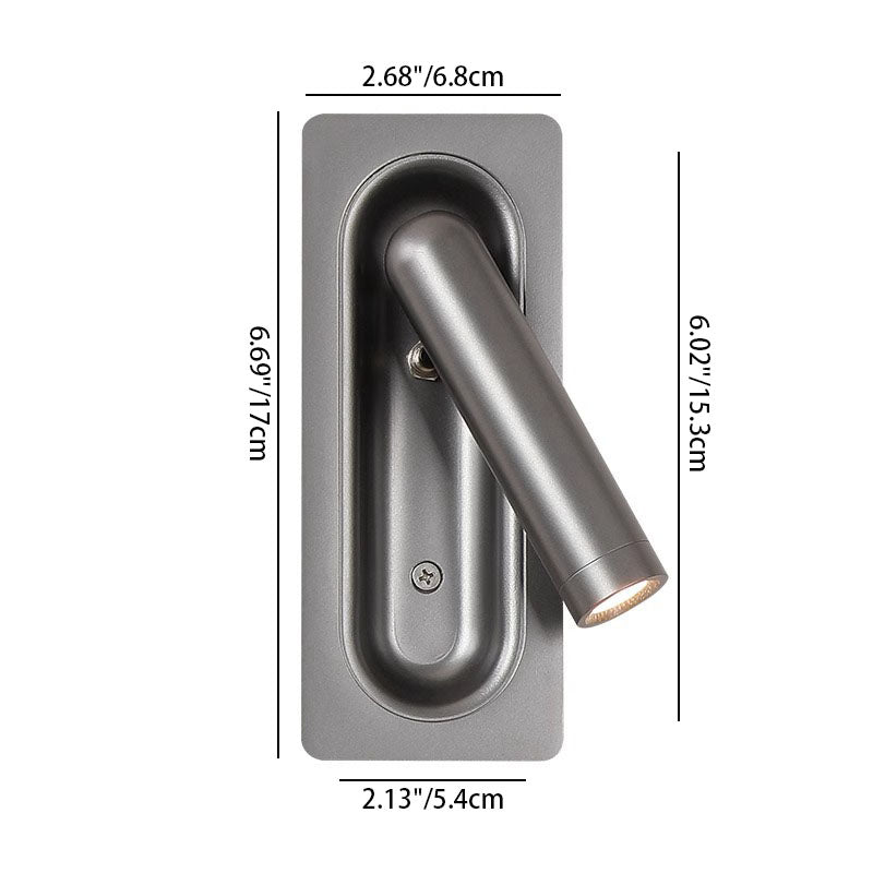 Rectangular Switch- Adjustable Spotlight Wall Sconce