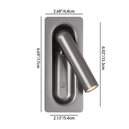 Rectangular Switch- Adjustable Spotlight Wall Sconce