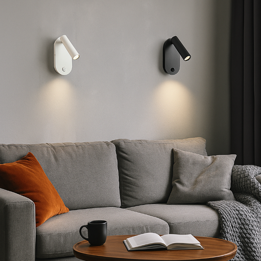Oval Lamp - Bedside Reading Light With Adjustable Spotlight