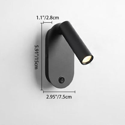 Oval Lamp - Bedside Reading Light With Adjustable Spotlight