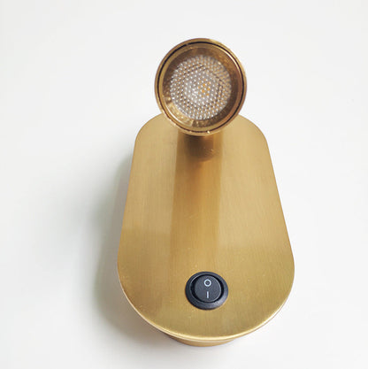 Oval Lamp - Bedside Reading Light With Adjustable Spotlight